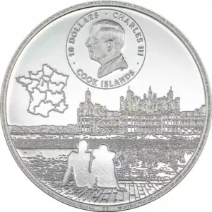 2024 Cook Islands 2 oz Chateau de Chambord High Relief Silver Proof Coin