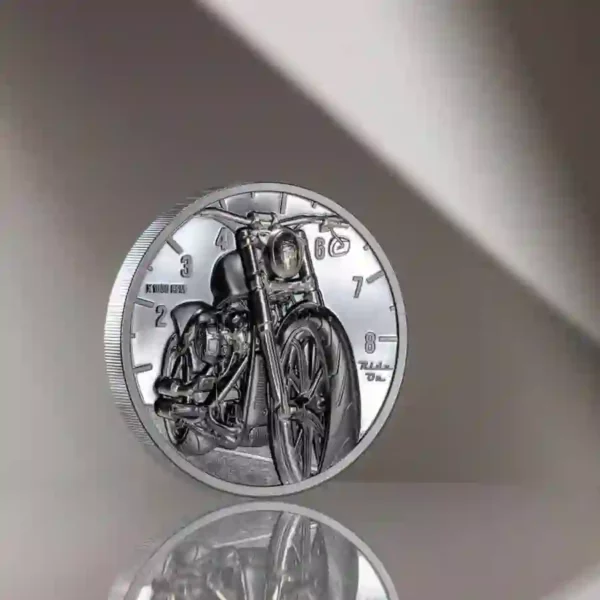 2024 Cook Islands Motorbike Black Proof Silver Coin