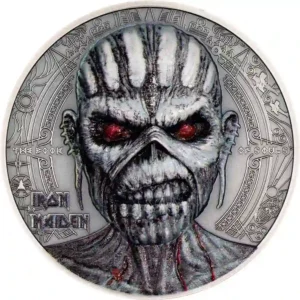 2024 Cook Islands 2 Ounce Iron Maiden Book of Souls Ultra High Relief Silver Coin