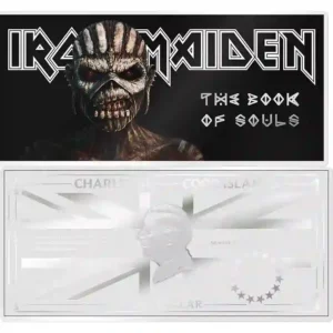 2024 Cook Islands 5 Gram Iron Maiden Book of Souls Minted Silver Bank Note