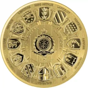 2023 Niue Camelot Arthur Pendragon Gilded Silver Coin