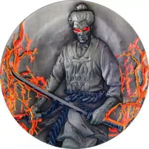 2024 Zombified Samurai UV Color Silver Coin