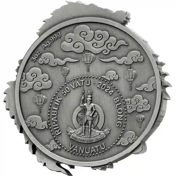 2024 Vanuatu Year of the Dragon Ultra High Relief Silver Coin