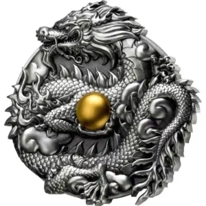 2024 Vanuatu 3 Ounce Year of the Dragon Ultra High Relief Silver Coin
