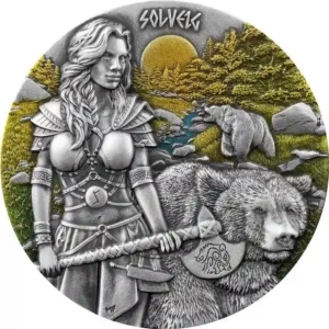 2024 Germania 2 Ounce Valkyries Solveig Ultra High Relief Silver Round