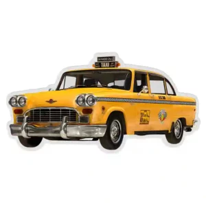 2024 Cameroon 1 Ounce NYC Checker Taxi Cab Colored Silver Proof Coin