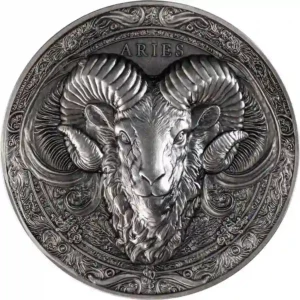 2024 Niue 5 Ounce Aries UV Color High Relief Antique Finish Silver Coin
