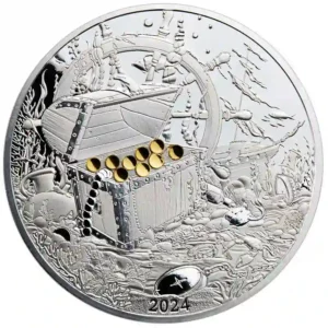 2024 Barbados 2 Ounce Ocean's Lost Treasure Proof-like Silver Coin