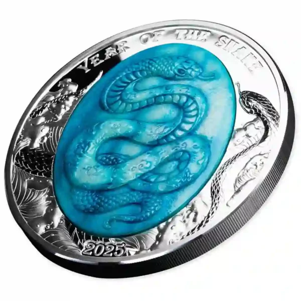 2025 Year of the Snake Mother of Pearl Silver Proof Coin