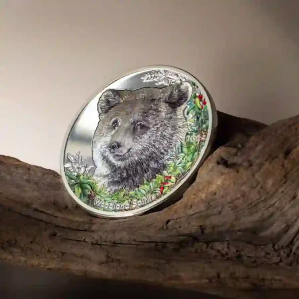2024 Woodland Spirits Bear Ultra High Relief Colored Silver Proof Coin