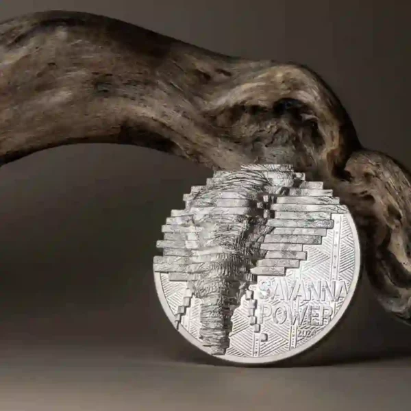 Savanna Power Elephant Ultra High Relief Silver Proof Coin