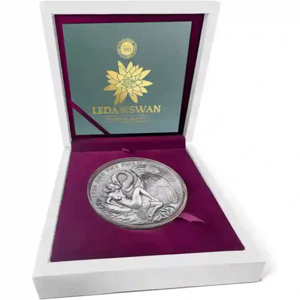 2024 Leda & the Swan Celestial Beauty 1 Kilo High Relief Silver Coin