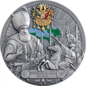 2024 Cameroon 2 Ounce Ottoman Empire 24K Gilded High Relief Silver Coin