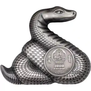 2025 Mongolia Lunar Year Nimble Snake Sculptured Silver Coin