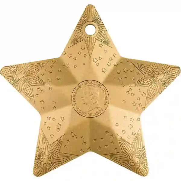 2024 Cook Islands 1 oz Starry Sky Ornament 24K Gilded Silver Coin