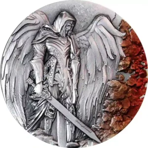 2025 Cameroon 2 Ounce Archangel Gabriel High Relief Color Antique Finish Silver Coin